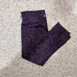 Lululemon Wunder Under Crop III 23” Leggings in Maroon